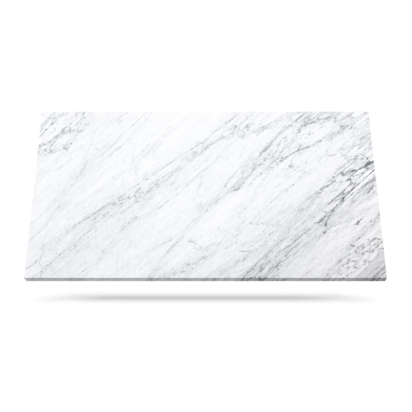 Carrara C hvit marmor benkeplate med grå årer passer til kjøkken eller bad