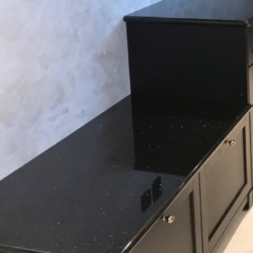 A kitchen countertop made of granite Star Galaxy